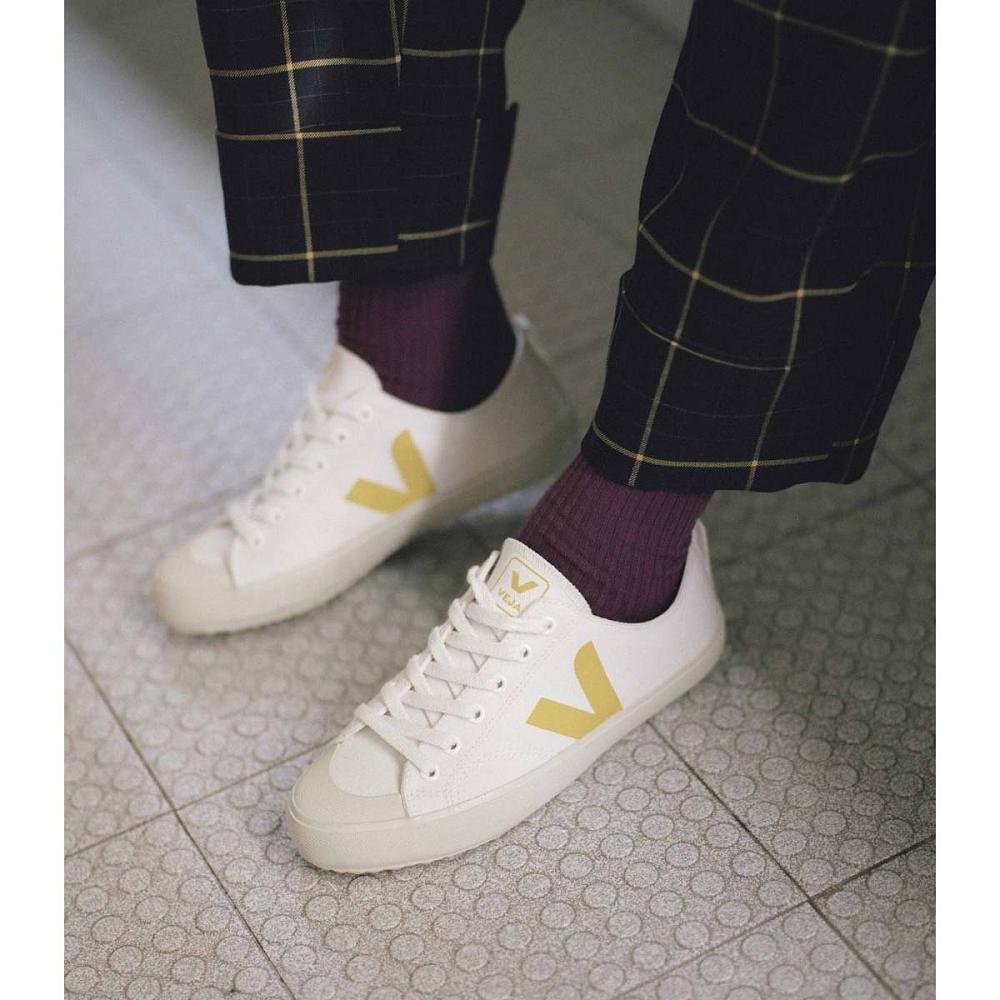 Veja NOVA CANVAS Cipő Női White/Yellow | HU 477RVD